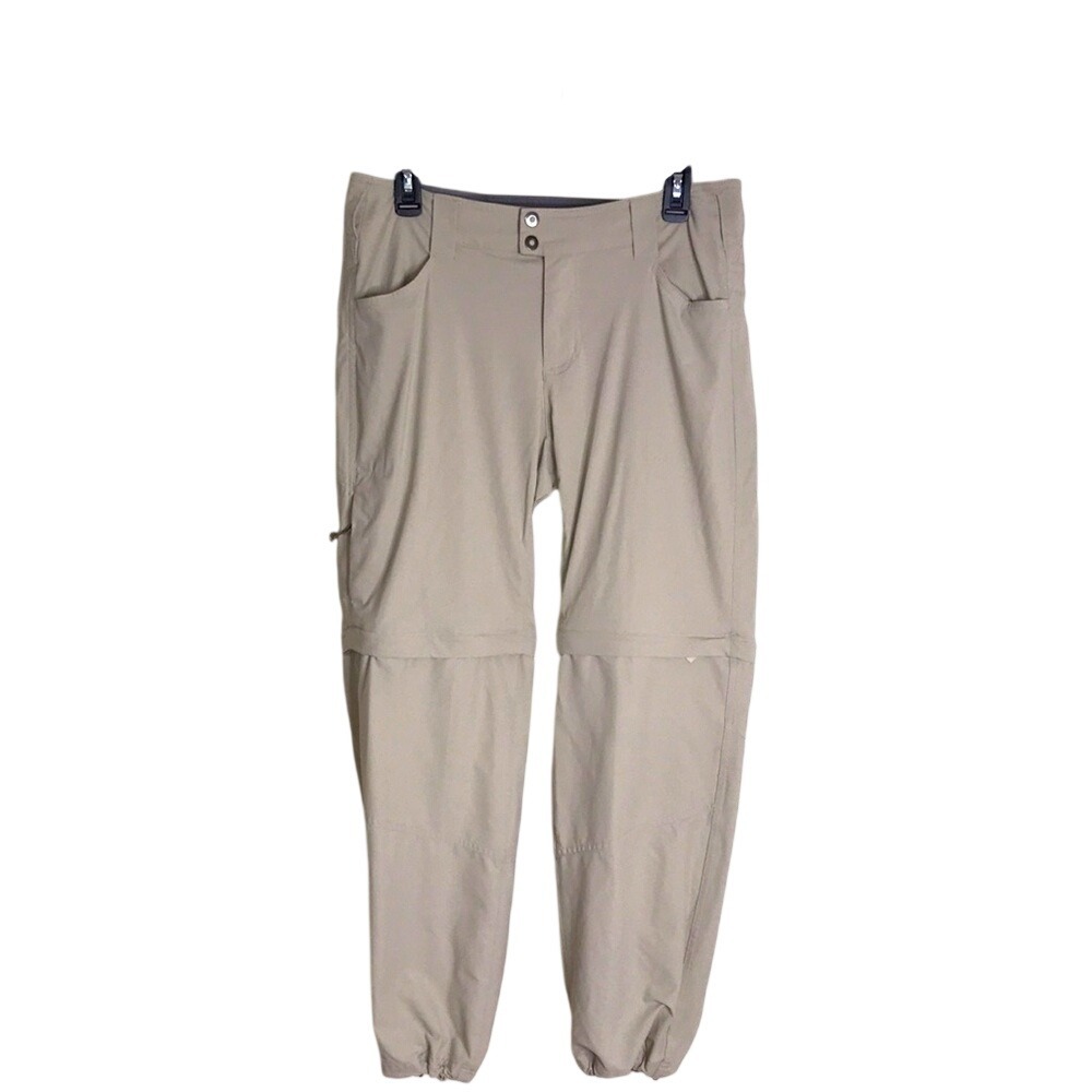 Columbia Women's Omni-Shield Outdoor Hiking Convertible Pants Tan Size 12 Short